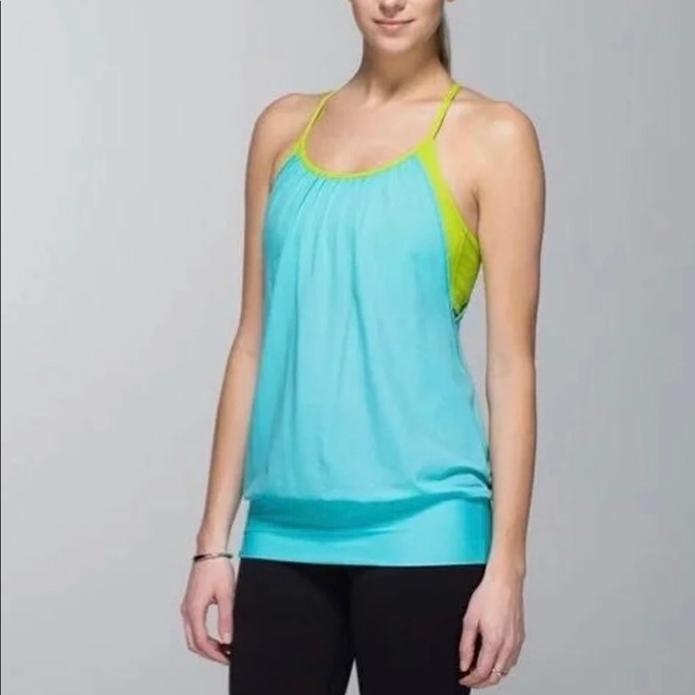 Lululemon No Limits Tank 6 
ANGEL BLUE/ANTIDOTE.